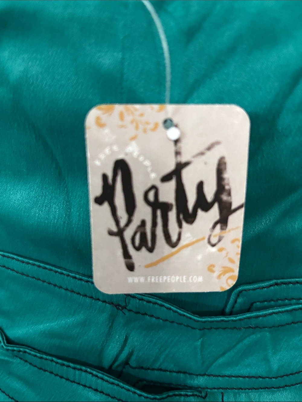 Free People Teal Green Sleeveless Women's Party Dress - Picture 8 of 15